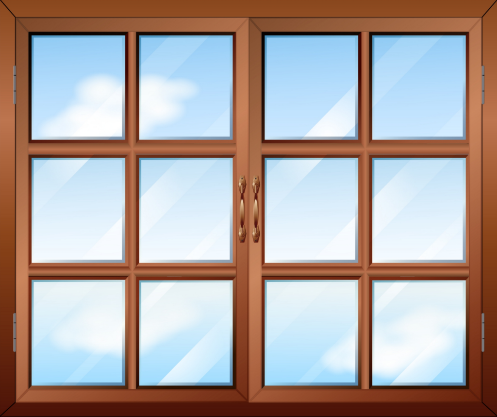 Wooden Frame Closed Window PNG