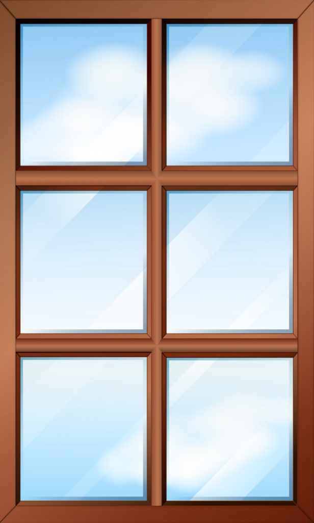 Wooden Frame Glass Window Clipart PNG