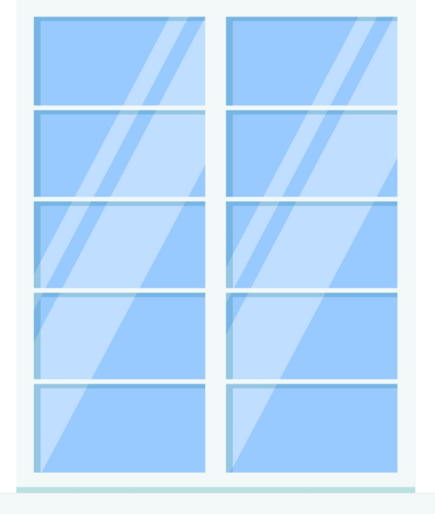 Blue Glass Window Vector PNG