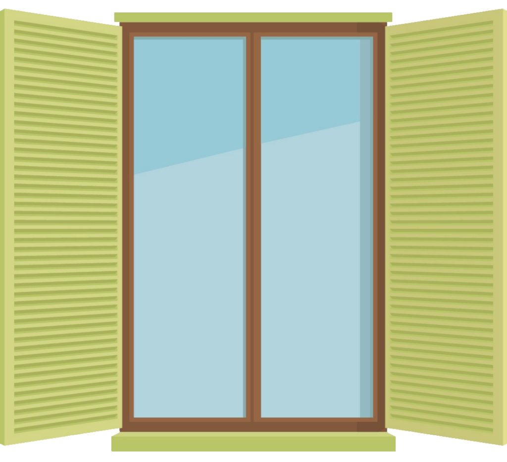 Green Window Vector PNG