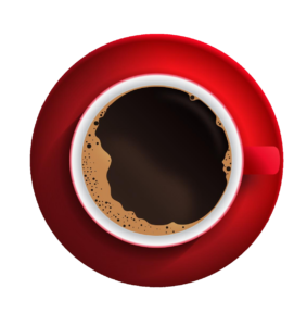 Red Coffee Cup Plate illustration PNG