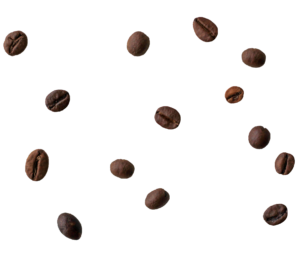 Falling Coffee Beans Background PNG