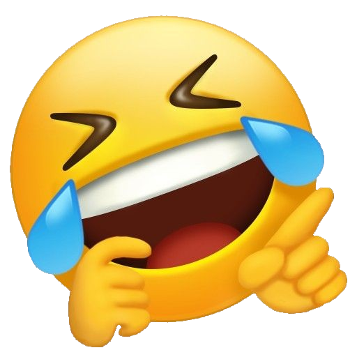3D Crazy Laughing Emoji PNG