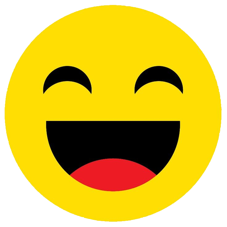 Yellow Laughing Emoji icon PNG