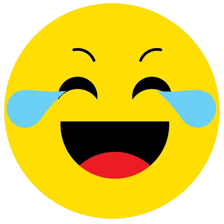 Yellow Laughing Emoji Vector PNG