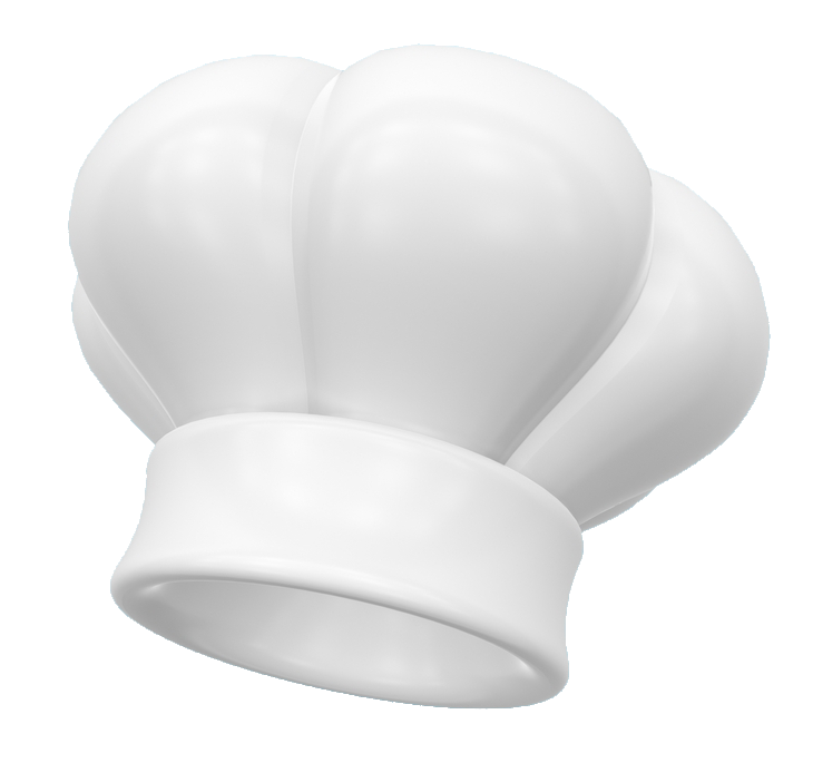 3D Chef Hat PNG