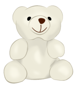 White Teddy Bear Clipart PNG