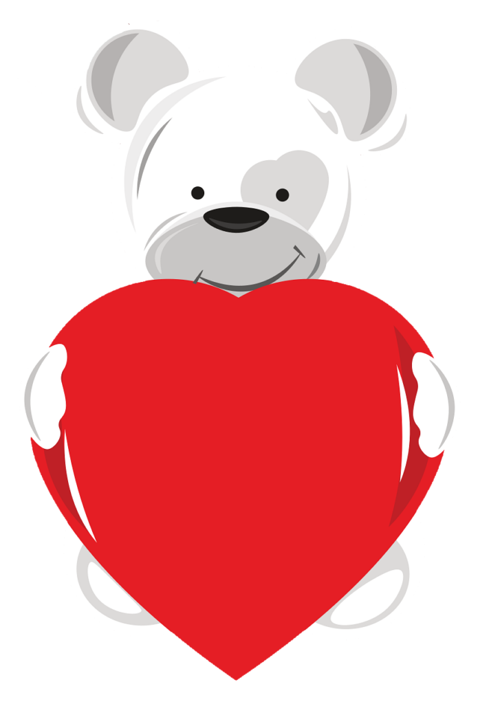 Love Heart Teddy Bear Clipart PNG