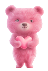 Pink Animated Teddy Bear PNG