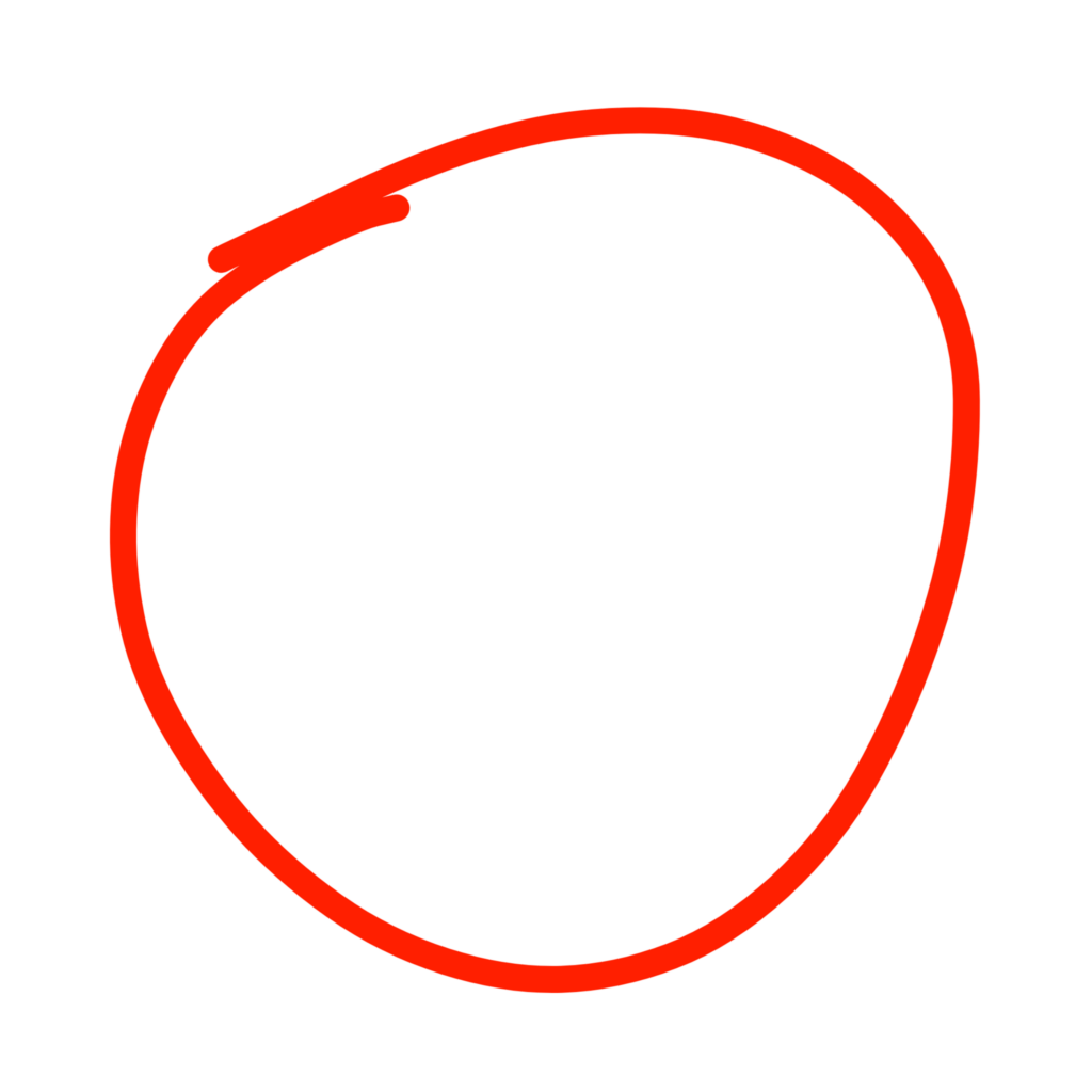 Red Hand Drawn Circle PNG