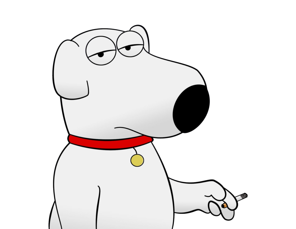 Brian Griffin with Cigarette PNG