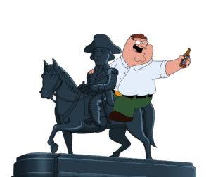 Family Guy Peter Griffin On Horse Statue PNG