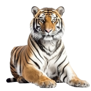 Sitting Tiger PNG AI generated