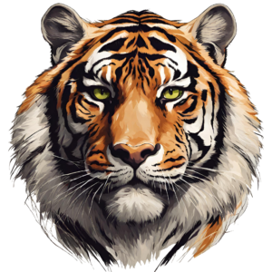 Tiger head clipart logo PNG