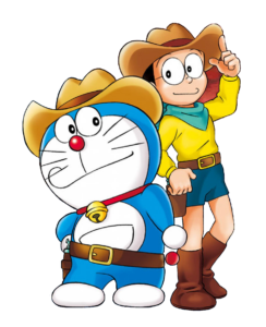 Doraemon and Nobita Cowboy Version PNG