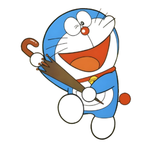 Doraemon with umbrella PNG