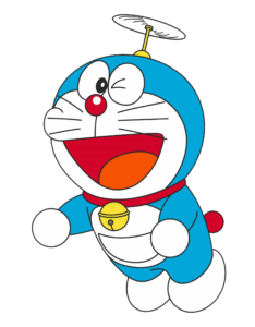 Flying Doraemon vector art PNG