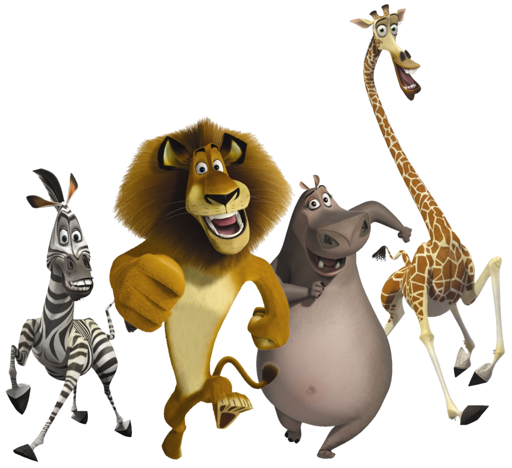 Madagascar characters PNG