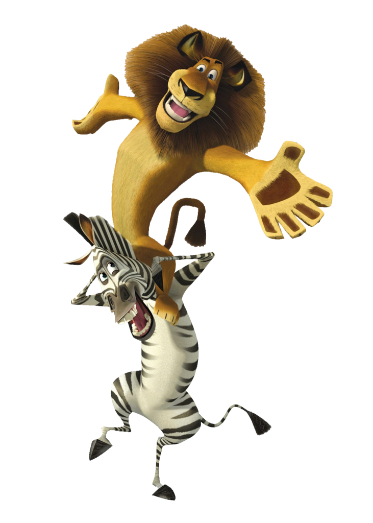 Alex the Lion and Marty PNG