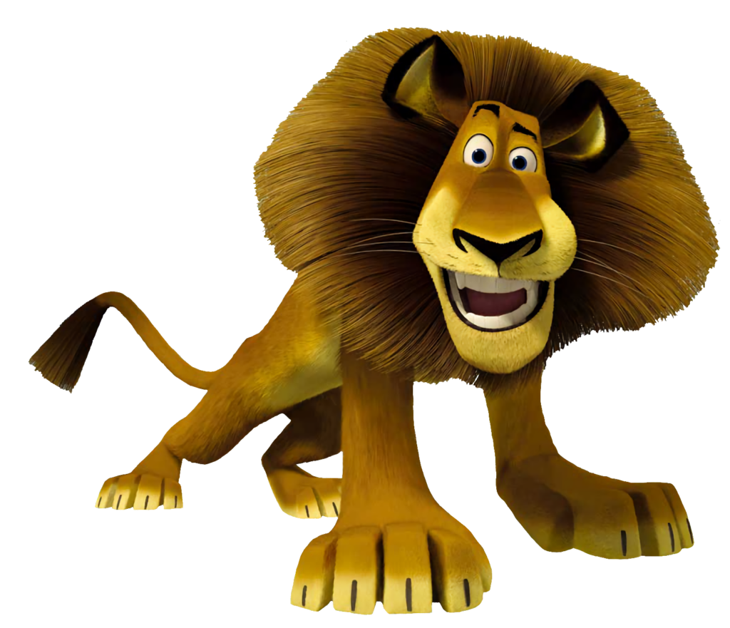 Alex the Lion Madagascar movie character PNG