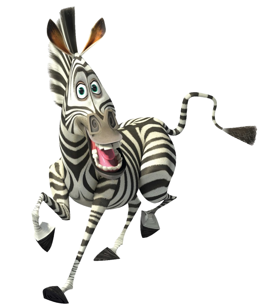 Marty the Zebra of Madagascar PNG