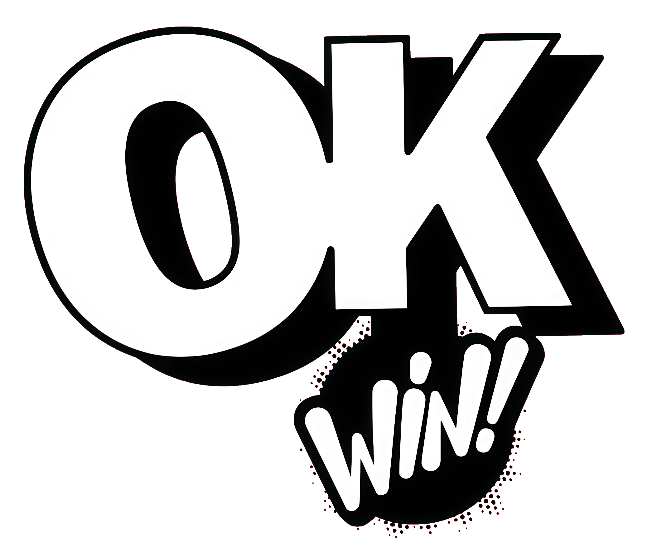 Ok Win Text PNG