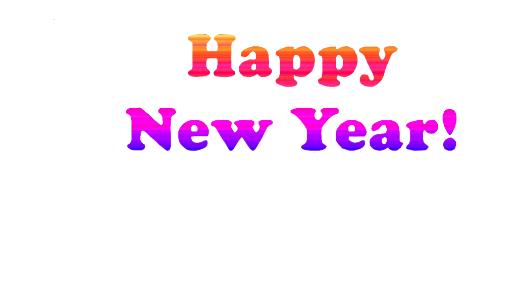 Happy New Year 2024 Cute Text Design Png