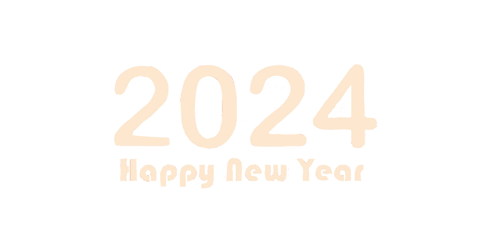 Happy New Year 2024 Aesthetic Text Png