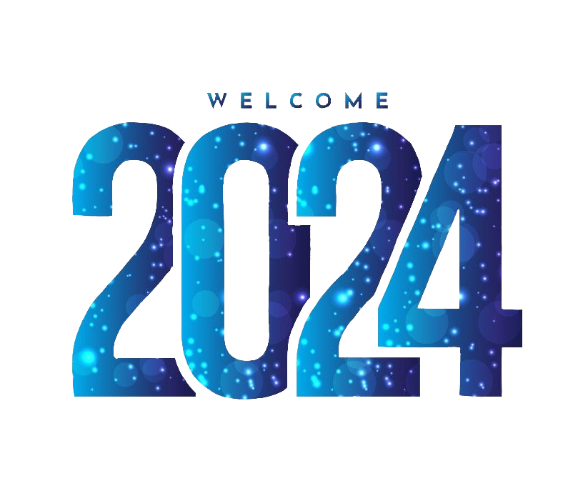 Welcome 2024 Text Design Png