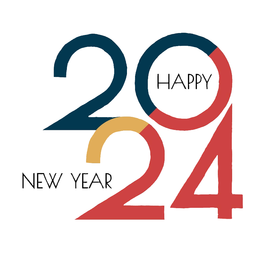 Happy New Year 2024 Vector Png