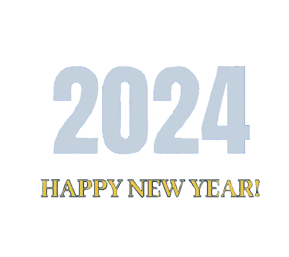 Happy New Year 2024 Text Png