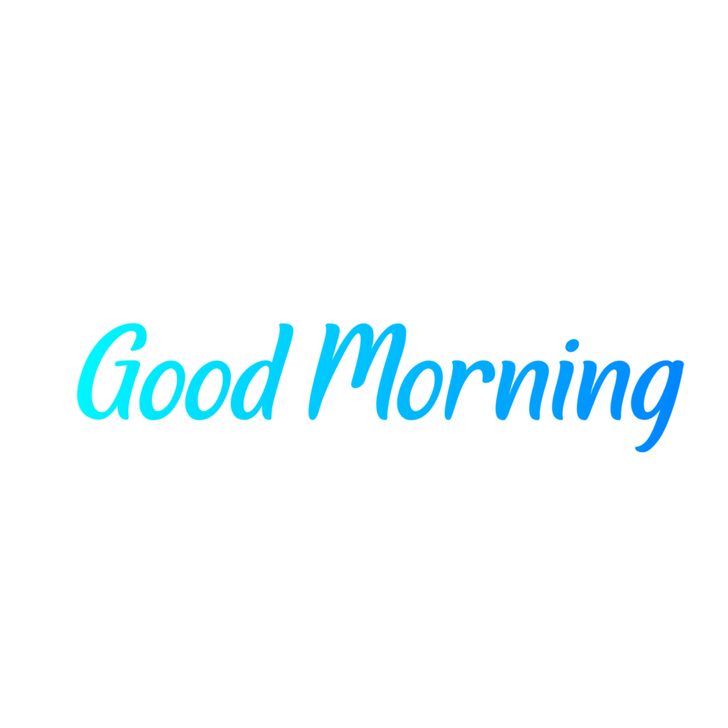 Blue Good Morning Png