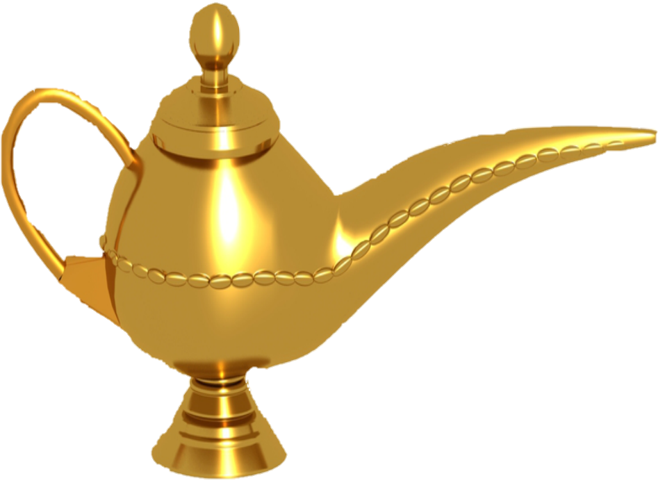 Golden Aladdin Lamp Vector Png