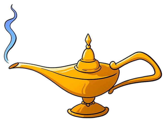 Aladdin Lamp with Smoke Clipart Png