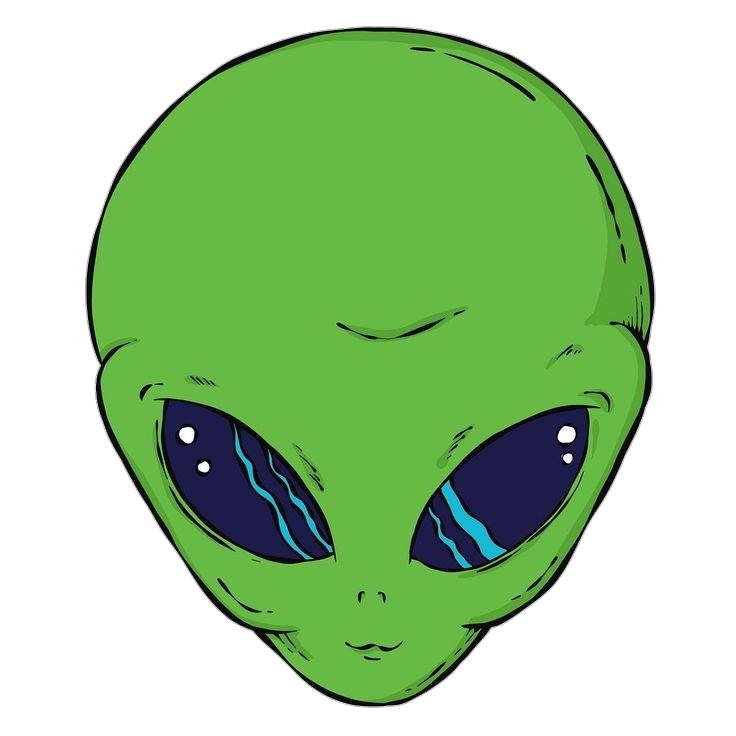 Green Alien Face Transparent Png