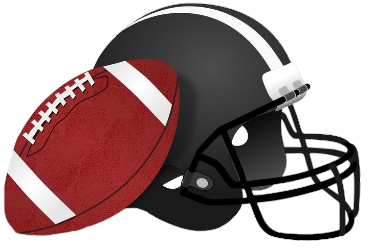 American Football Ball and Helmet Png