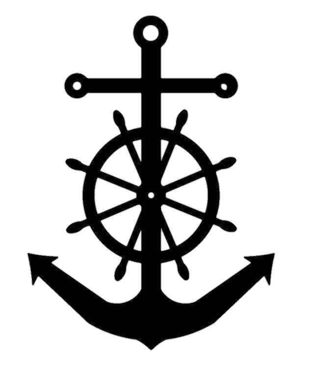 Ship Wheel Anchor Silhouette Png