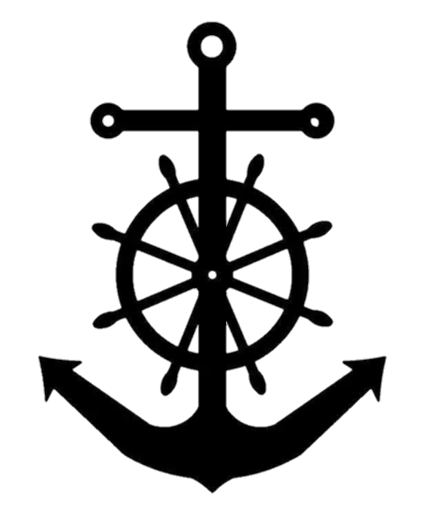 Ship Wheel Anchor Silhouette Png