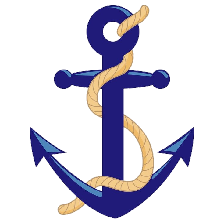 Blue Sea Anchor clipart Png