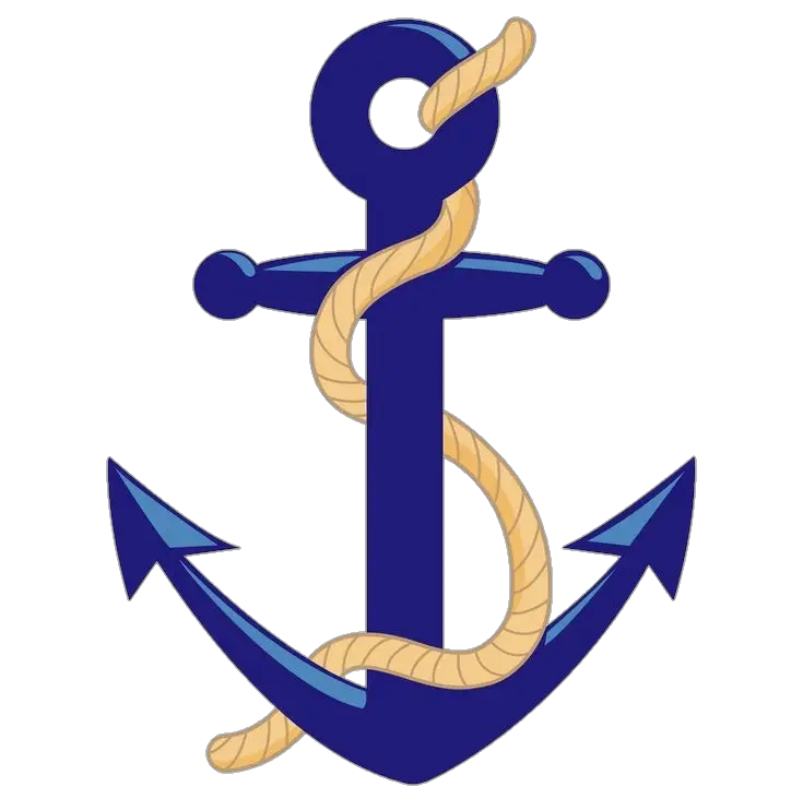 Blue Sea Anchor clipart Png