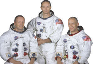 Apollo 11 Crew member Neil Armstrong, Edwin "Buzz" Aldrin and Michael Collins PNG