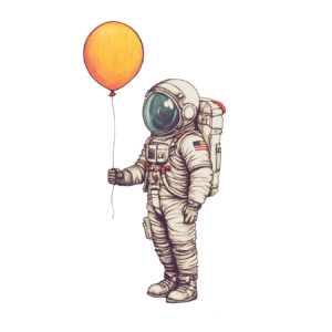 Aesthetic Astronaut PNG