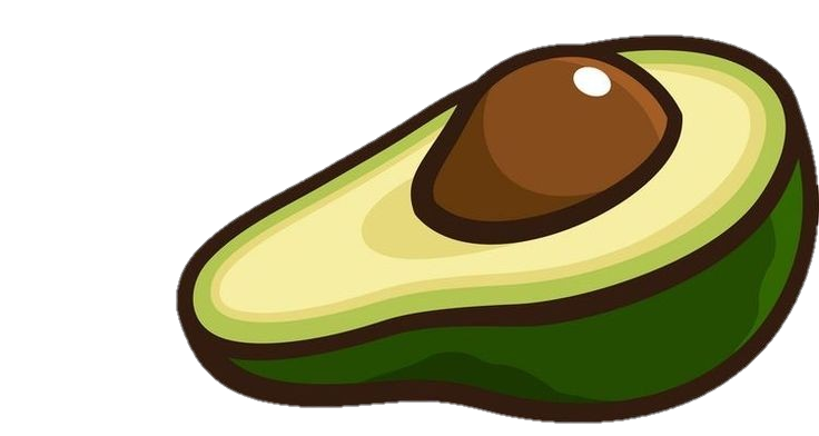 Half Avocado Vector Icon PNG