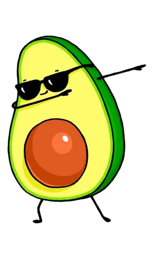 Cool Avocado Clipart PNG