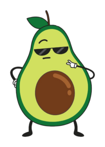 Cool Avocado Clipart PNG