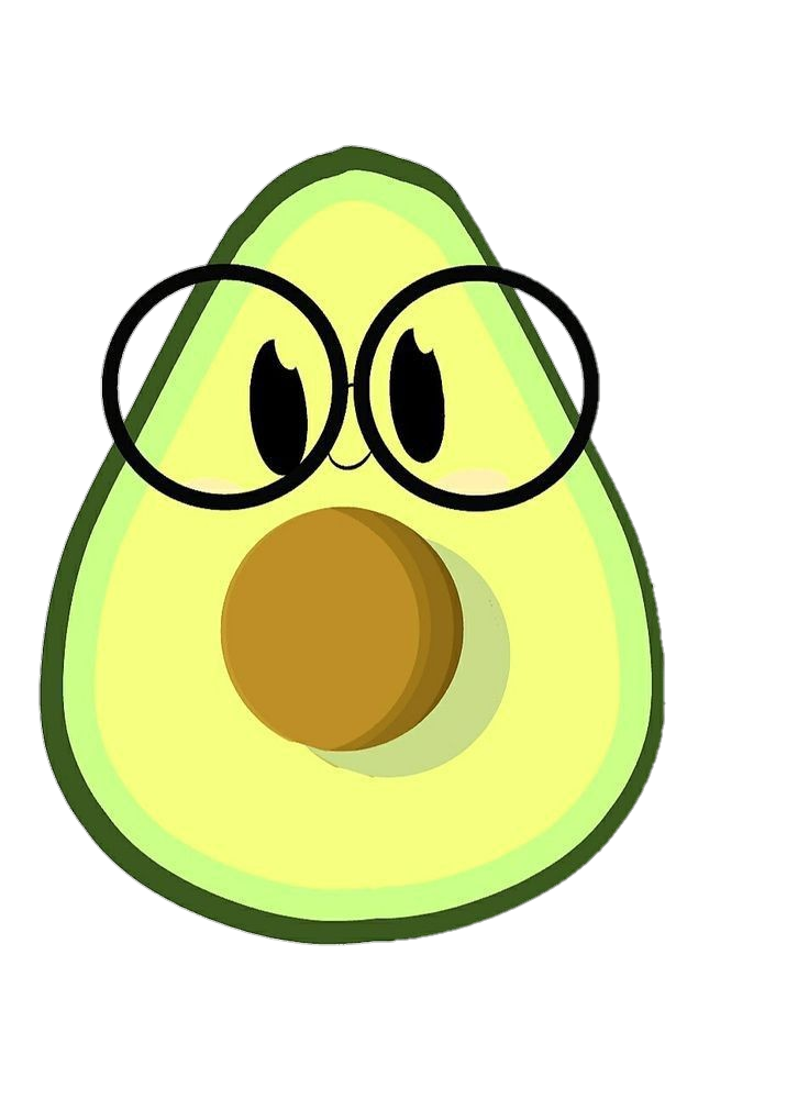 Cute Avocado Clipart PNG