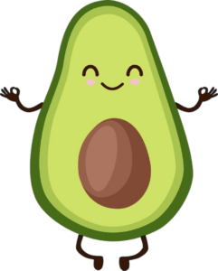 Cute Avocado Clipart PNG