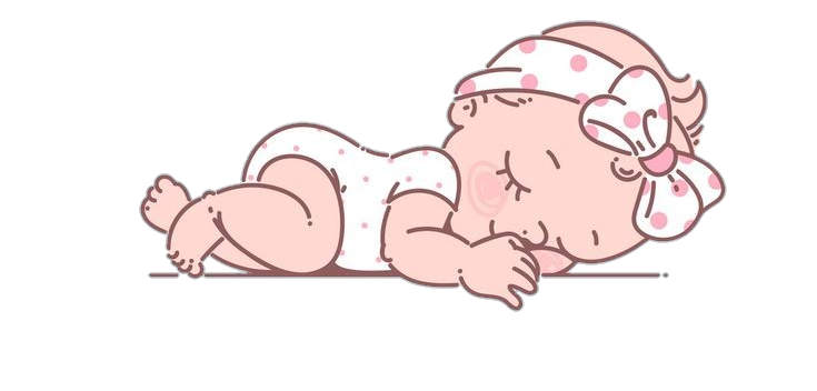 Sleeping Baby girl clipart Png