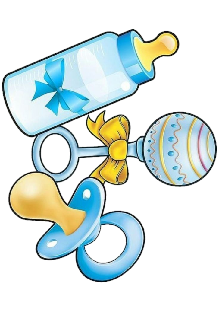 Aesthetic Baby Bottle and pacifier Png