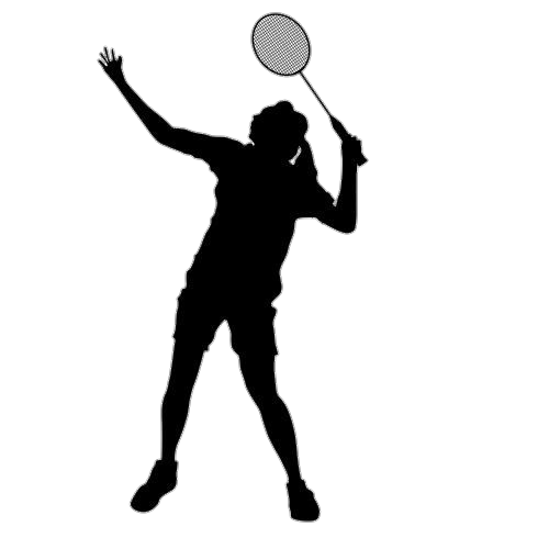 Girl Playing Badminton Silhouette Png